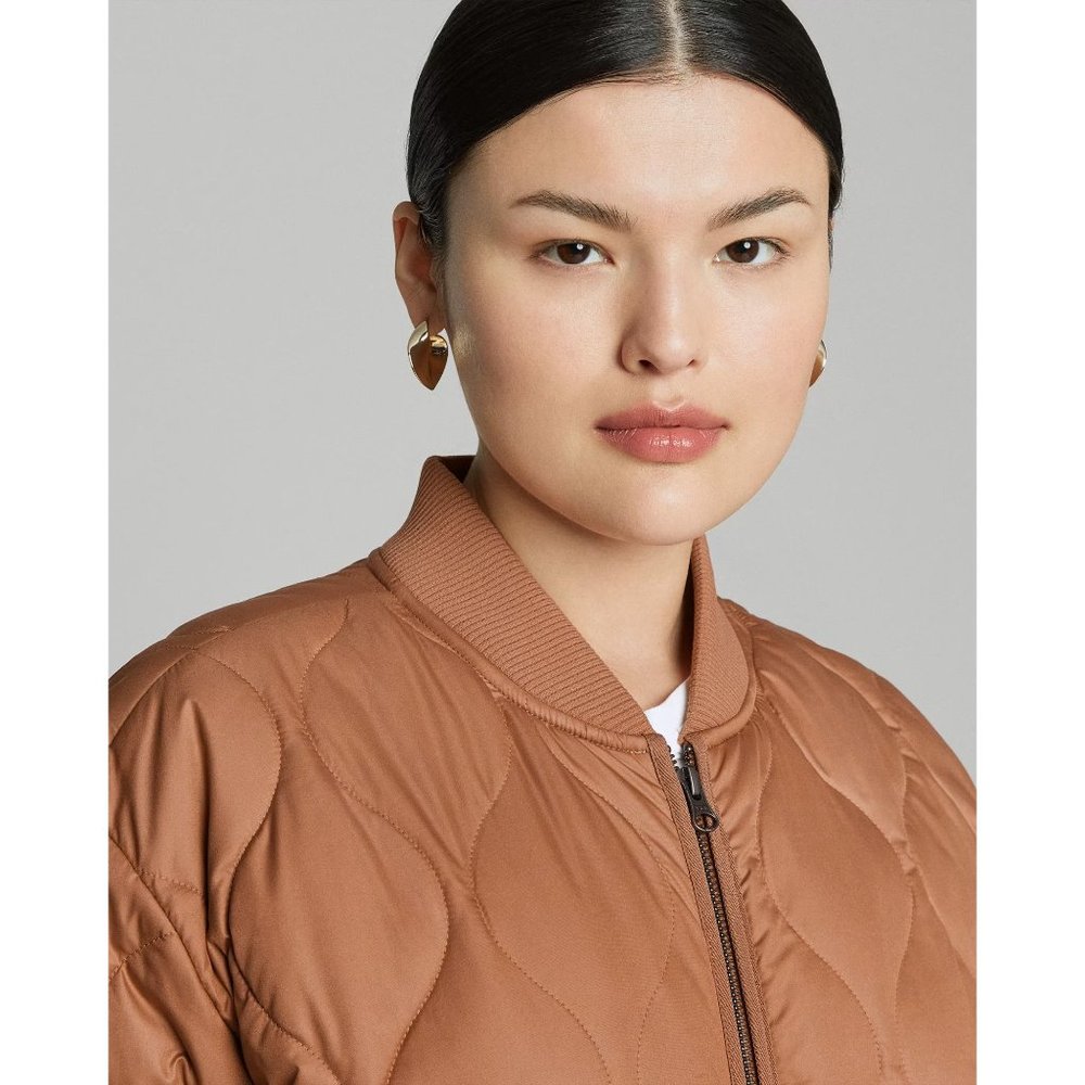 EVERLANE ReNew Long Puffer Coat Quilted Golden-Brown Size Small - Picture 4 of 14